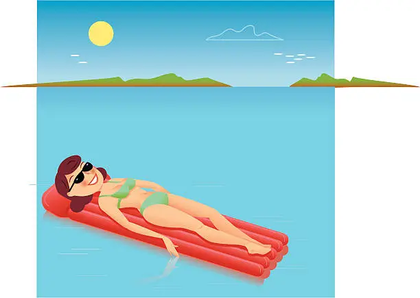 Vector illustration of Relax in the Sun