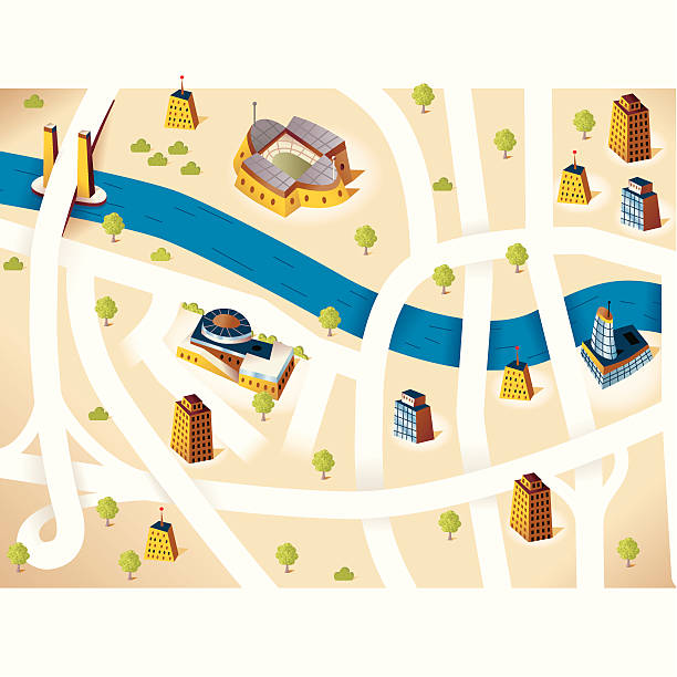 city road map - 墨爾本 澳洲 插圖 幅插畫檔、美工圖案、卡通及圖標