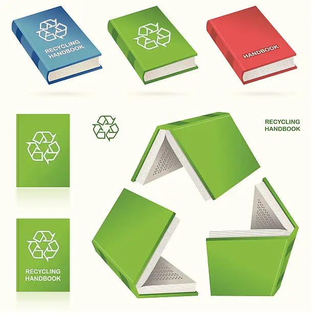 Vector illustration of Recycling Handbook