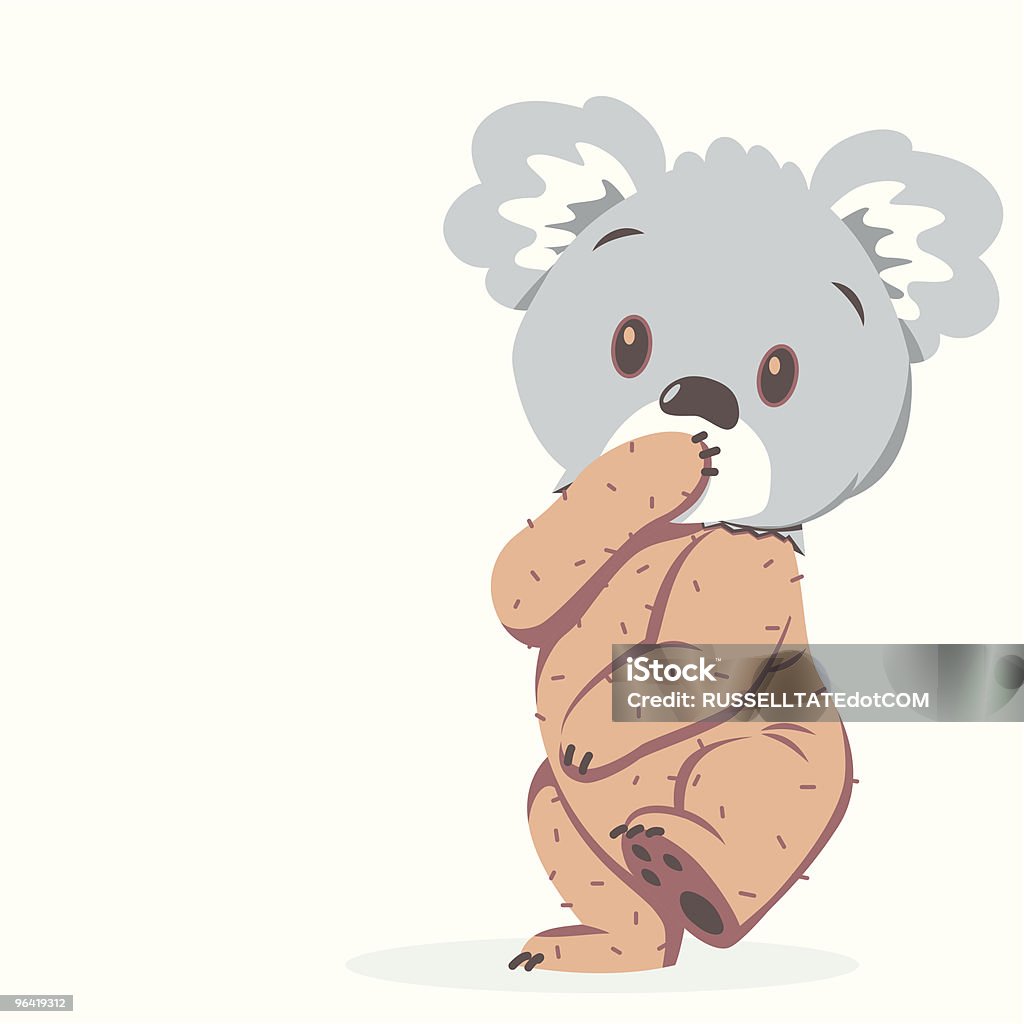 Koala nue - clipart vectoriel de Cadrage en pied libre de droits