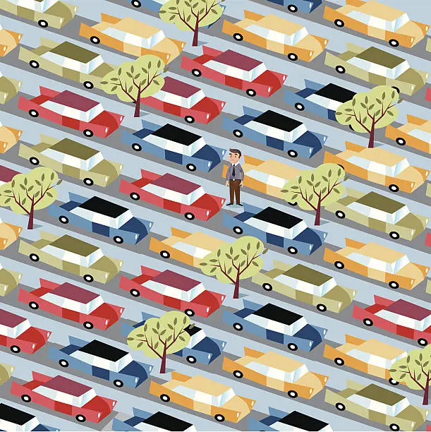 Vector illustration of Busy Streets