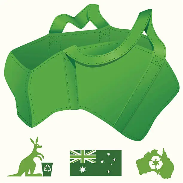 Vector illustration of Green Australia