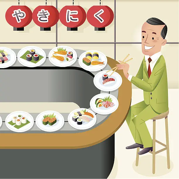 Vector illustration of Sushi Bar