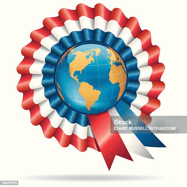 Ilustración de La Tierra Es El Ganador y más Vectores Libres de Derechos de Azul - Azul, Bandera francesa, Celebración - Ocasión especial