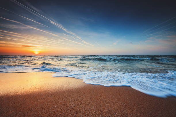 istock Beautiful cloudscape over the sea, sunrise shot 964194594