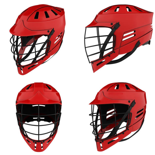 istock Set of Classic Lacrosse helmets. 964196376