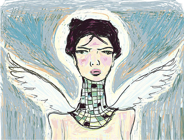 портрет ангела - nike stock illustrations