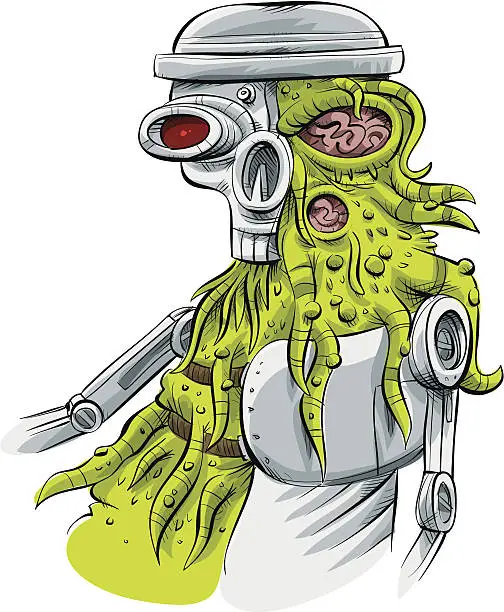 Vector illustration of Alien Cyborg