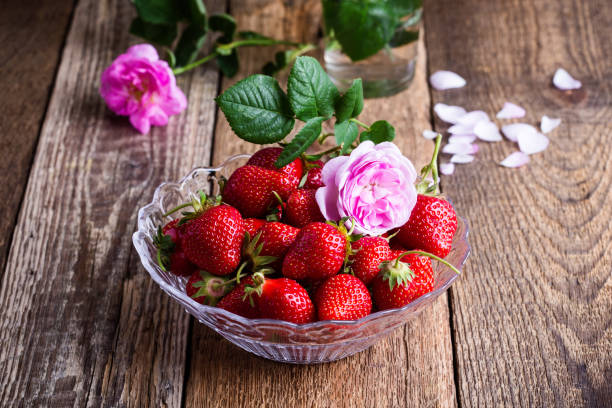 istock Strawberry in glass bowl 964199360