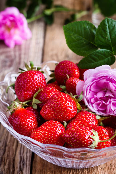 istock Strawberry in glass bowl 964199392