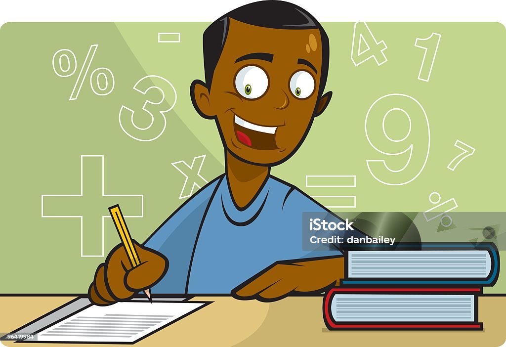 Maths de aprendizagem - Royalty-free Origem Africana arte vetorial