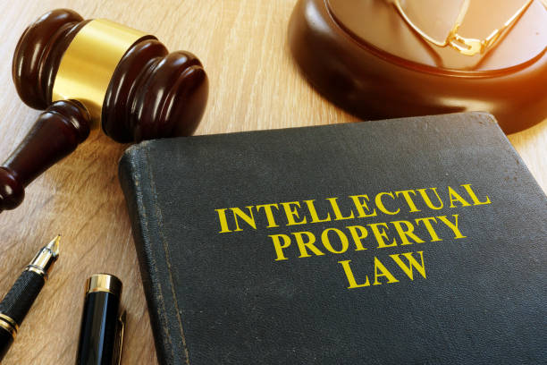 istock Intellectual Property Law on a desk. Copyright. 964199872