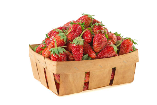 istock strawberry in a basket on a white background 964200336