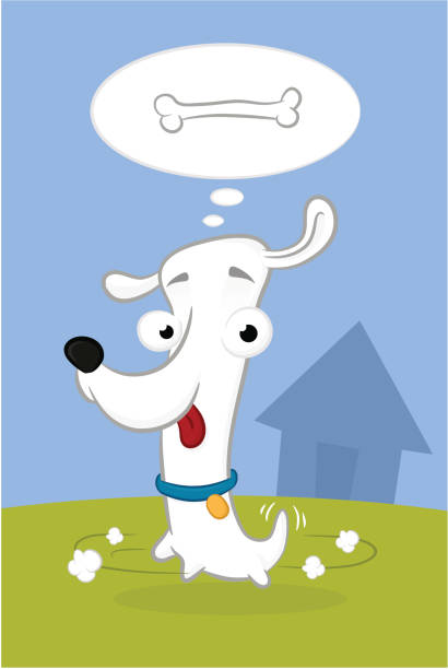 illustrazioni stock, clip art, cartoni animati e icone di tendenza di fornire il cane un osso - thought bubble dog dog bone cartoon