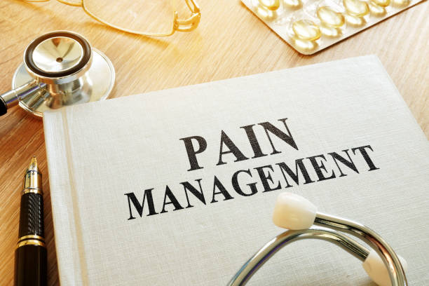 istock Book about Pain management. Chronic care management concept. 964201028