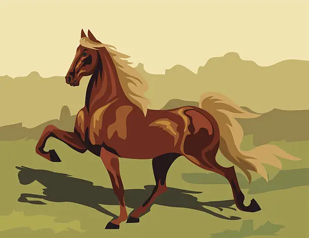 Vector illustration of Tennessee Walking Horse