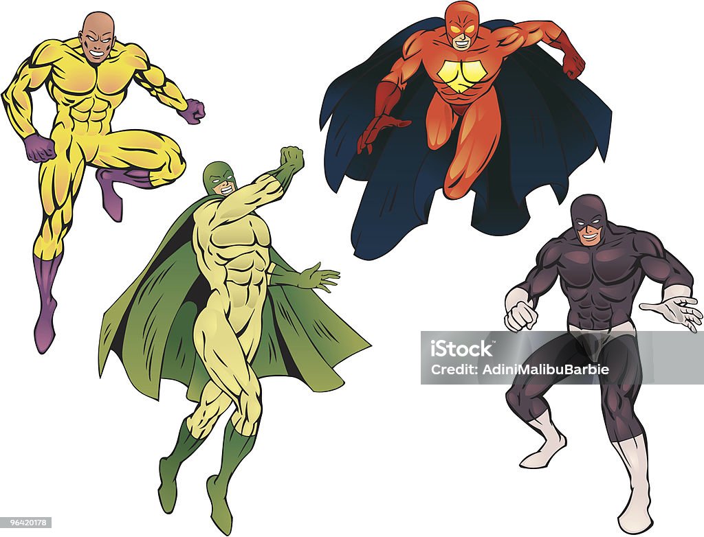 SuperHeroes Pack III EPS, AI and JPG included. Superhero stock vector