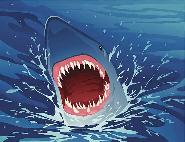 Vector illustration of Shark Jaws
