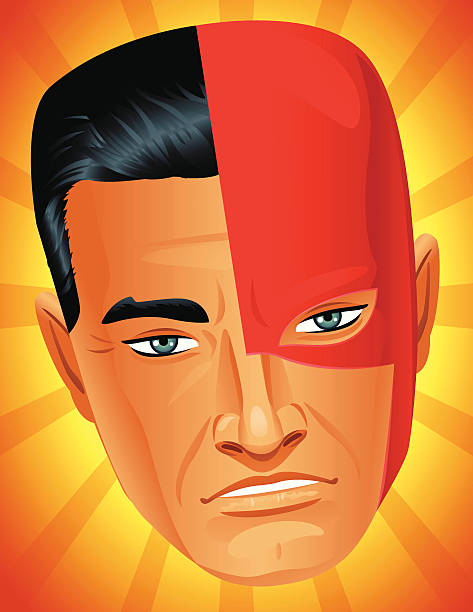 비밀 id - superhero identity heroes mask stock illustrations