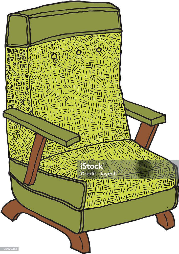 Vert chaise - clipart vectoriel de Fauteuil inclinable libre de droits