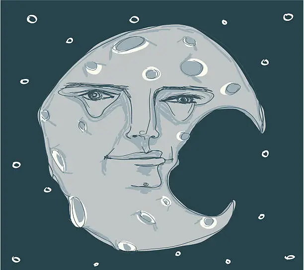 Vector illustration of Man on the Moon