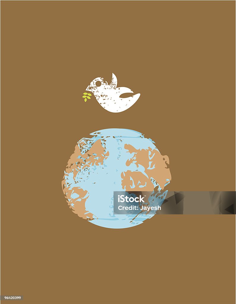 平和な世の中 - 小さめのハトのロイヤリティフリーベクトルアート