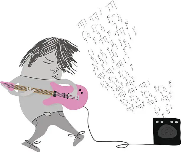 Vector illustration of Guitar Hero