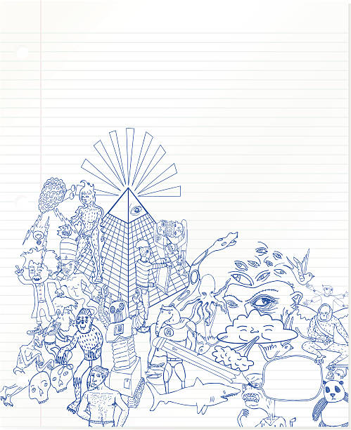 Note Book Doodle vector art illustration