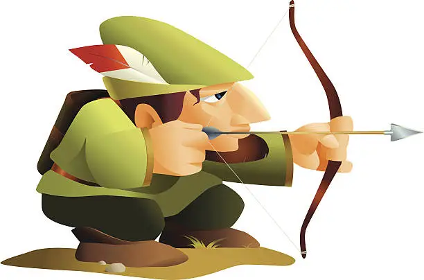 Vector illustration of Robin Hood