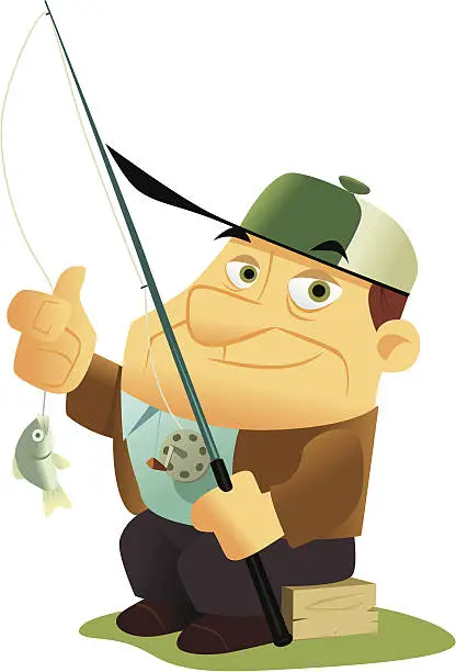 Vector illustration of Catch and Release