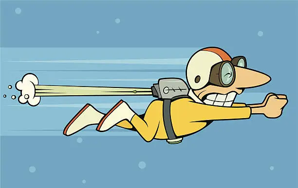 Vector illustration of Rocket Man