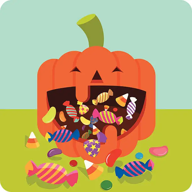 Vector illustration of HALLOWEEN CANDIES