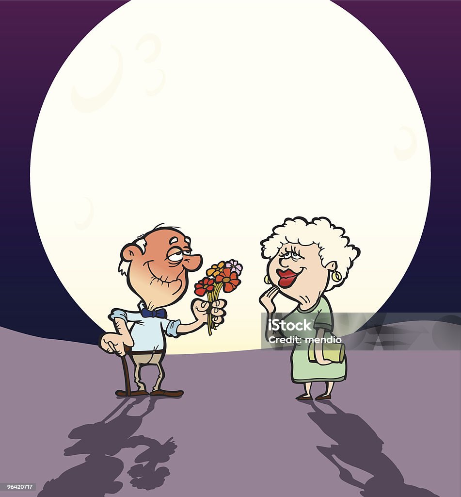 De edad avanzada Love - arte vectorial de Bastón - Accesorio personal libre de derechos