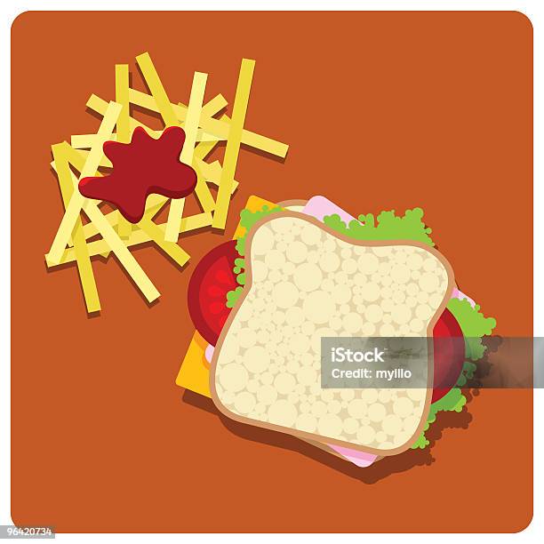 Sandwich Club Stock Illustration - Download Image Now - Baloney, Bread, Cheddar Cheese