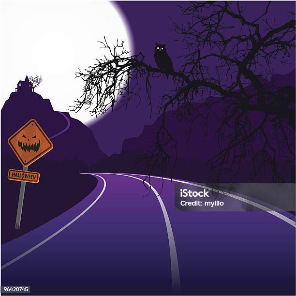Route De Halloween Vecteurs libres de droits et plus d'images vectorielles de Halloween - Halloween, Route, Fantasmagorie