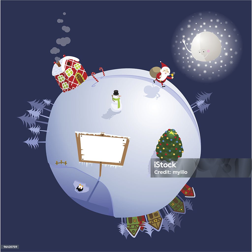 Planeta natal - Vetor de Natal royalty-free