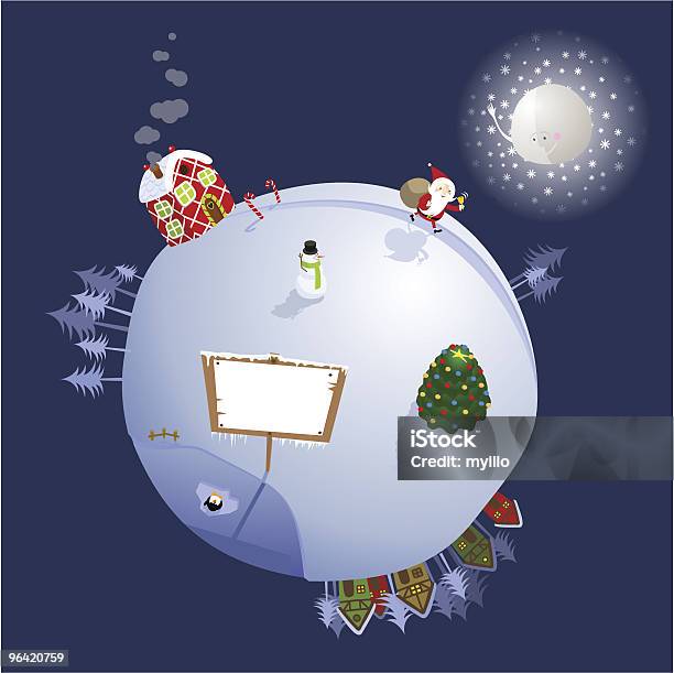 Vetores de Planeta Natal e mais imagens de Natal - Natal, Papai Noel, Pólo Norte