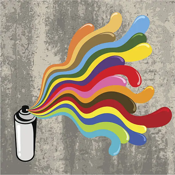 Vector illustration of Pop spray can