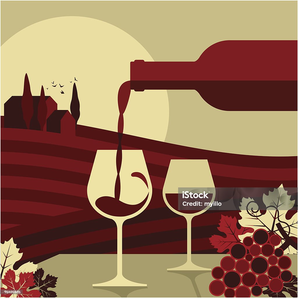 wine,glass bottle vino vin vineyard grape,winemaking http://tiny.cc/bzm2n Vineyard stock vector