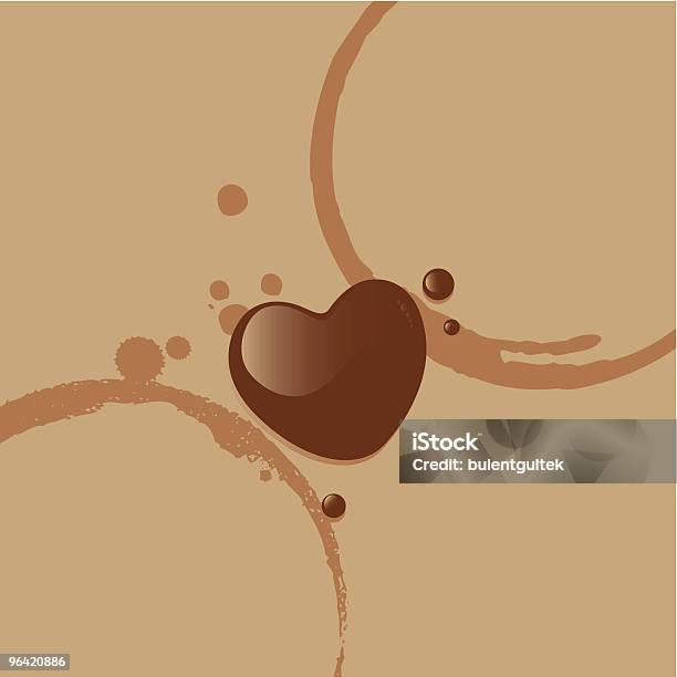 Herzform Und Drops Stock Vektor Art und mehr Bilder von Schokolade - Schokolade, Herzform, Kaffee - Getränk