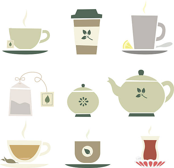 illustrations, cliparts, dessins animés et icônes de à thé - tea chinese tea heat teapot