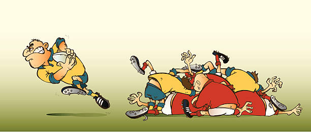 ilustrações de stock, clip art, desenhos animados e ícones de deixando o maul atrás - australian rugby championship