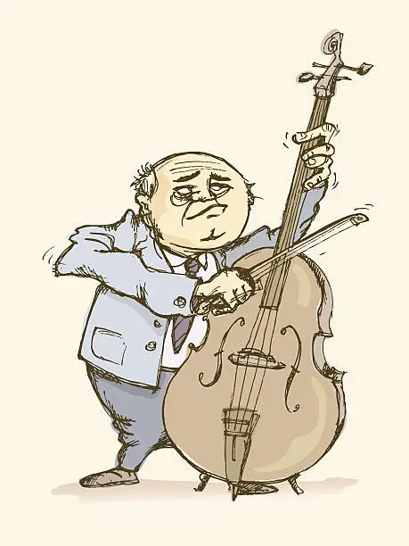 Vector illustration of Cello player