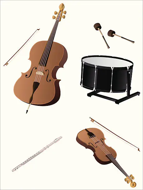 Vector illustration of Musical instrument