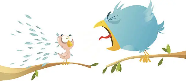 Vector illustration of Twittering competition