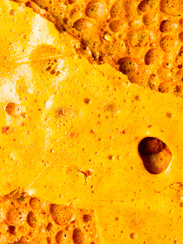 close up of rustic homemade golden honeycomb toffee