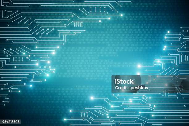 Creative Circuit Background Stock Photo - Download Image Now - Circuit Board, Backgrounds, Business