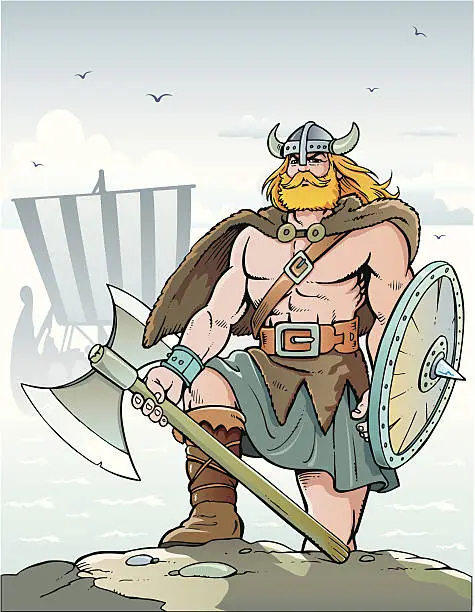 Vector illustration of Viking