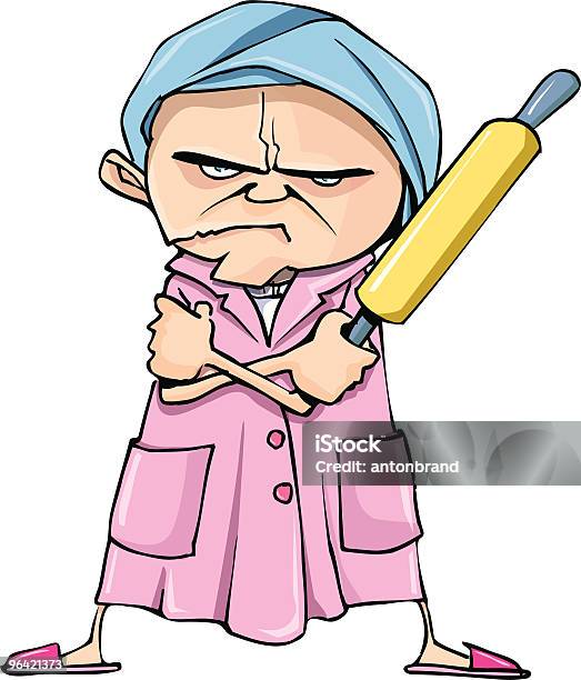 Angry Cartoon Wife Stock Illustration - Download Image Now - Anger, Wife, Cartoon