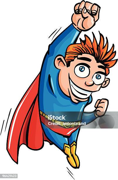 Vetores de Superkid Dos e mais imagens de Super-homem - Super-herói - Super-homem - Super-herói, Clip Art, Azul